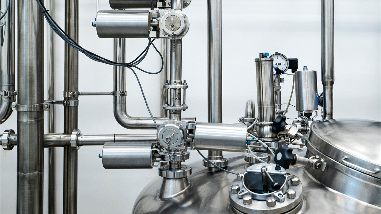 Équipement de distillation industrielle inox