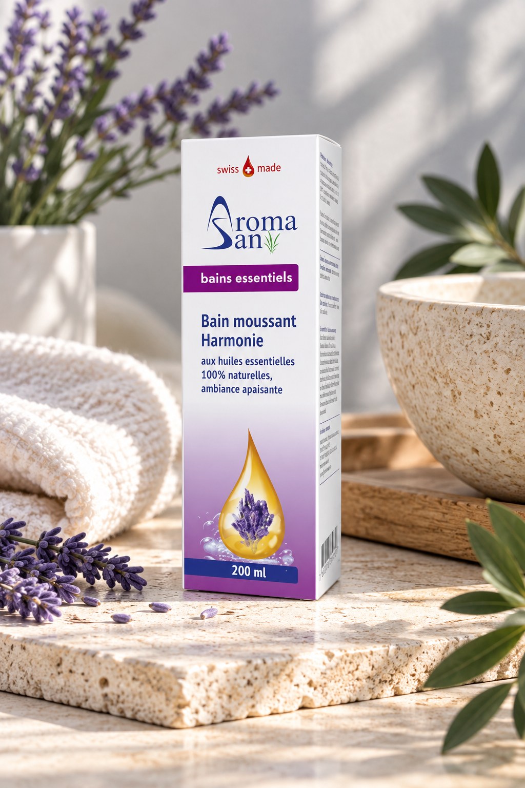 Bain moussant Harmonie aux huiles essentielles, 200 ml